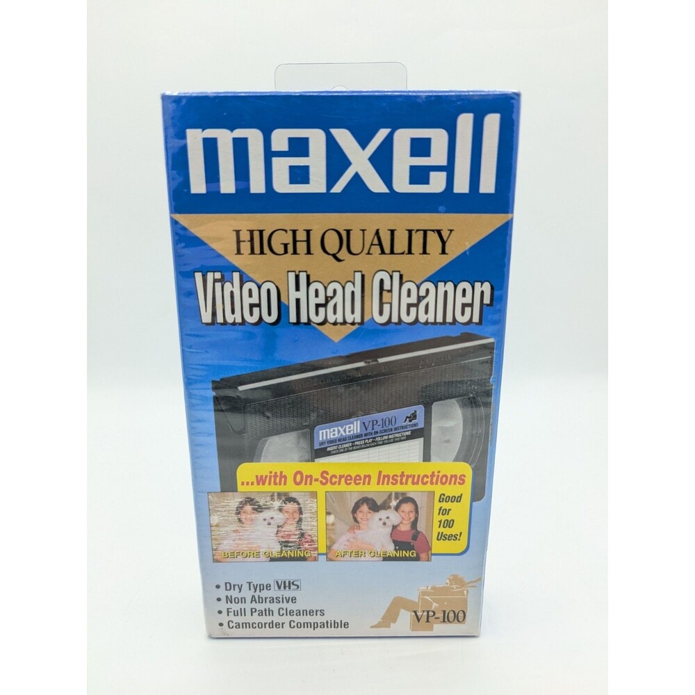 Maxell VP-100 Video Head Cleaner For VCR Players - Sealed